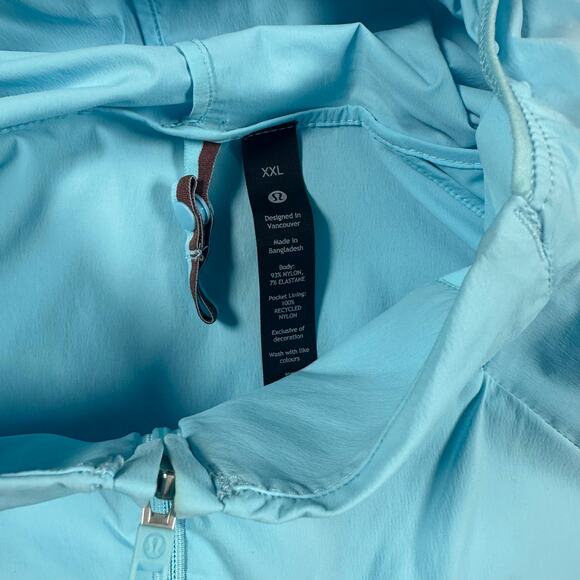 Lululemon Mn's Fast and Free Jacket Cyan Blue ($148) 2XL - Picture 12 of 13